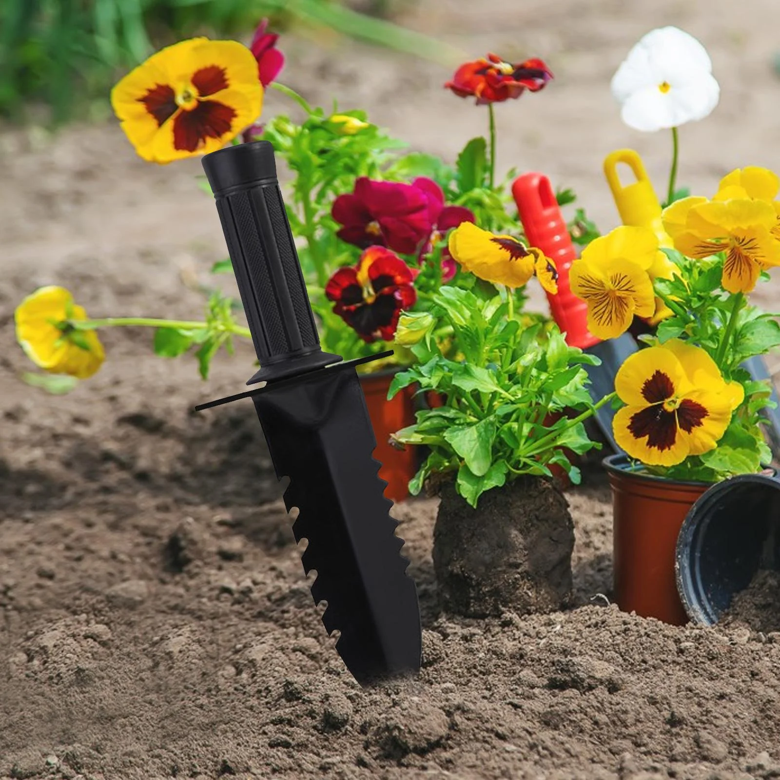 Gazechimp Gardening Trowel Iron Digging Ergonomic Handle Garden Tool Small Hand Shovel for Without Bag