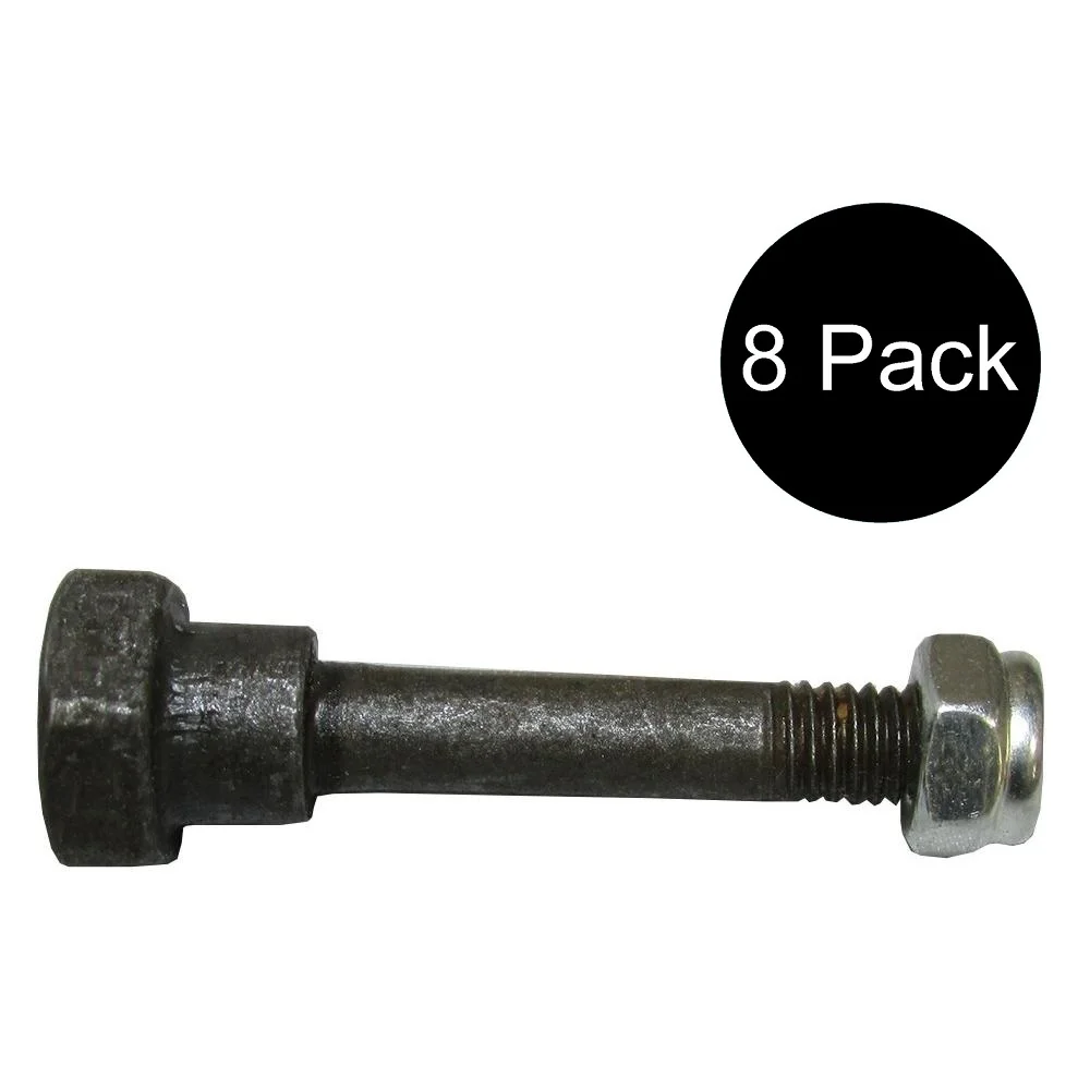 RAParts 8 Pack Replacement 90102-732-010 Snow Blower Thrower Shear Pin with Nut Fits Honda 90114-SA0-000 90102-732-000 (2