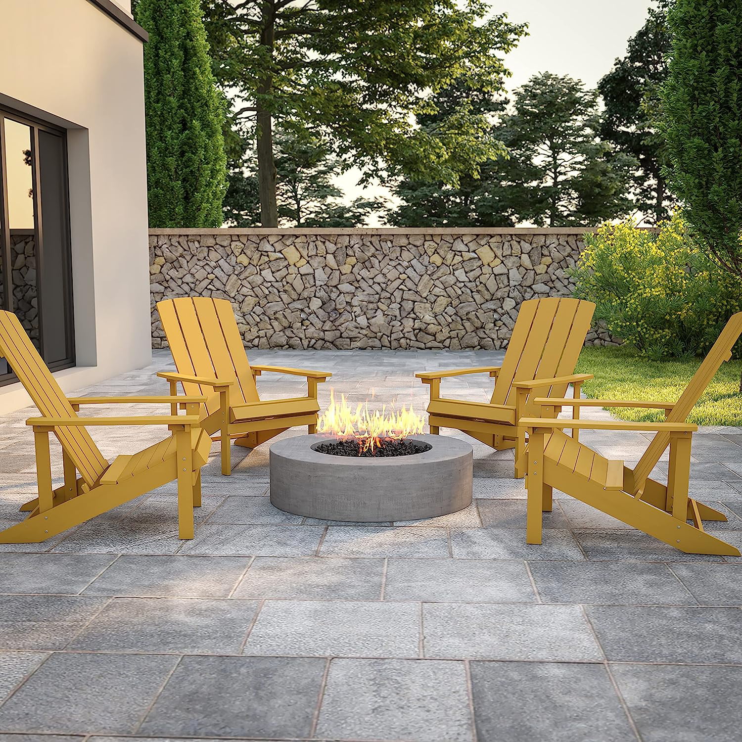 Charlestown Poly Resin Adirondack Chair - Gray - All Weather - Indoor/Outdoor