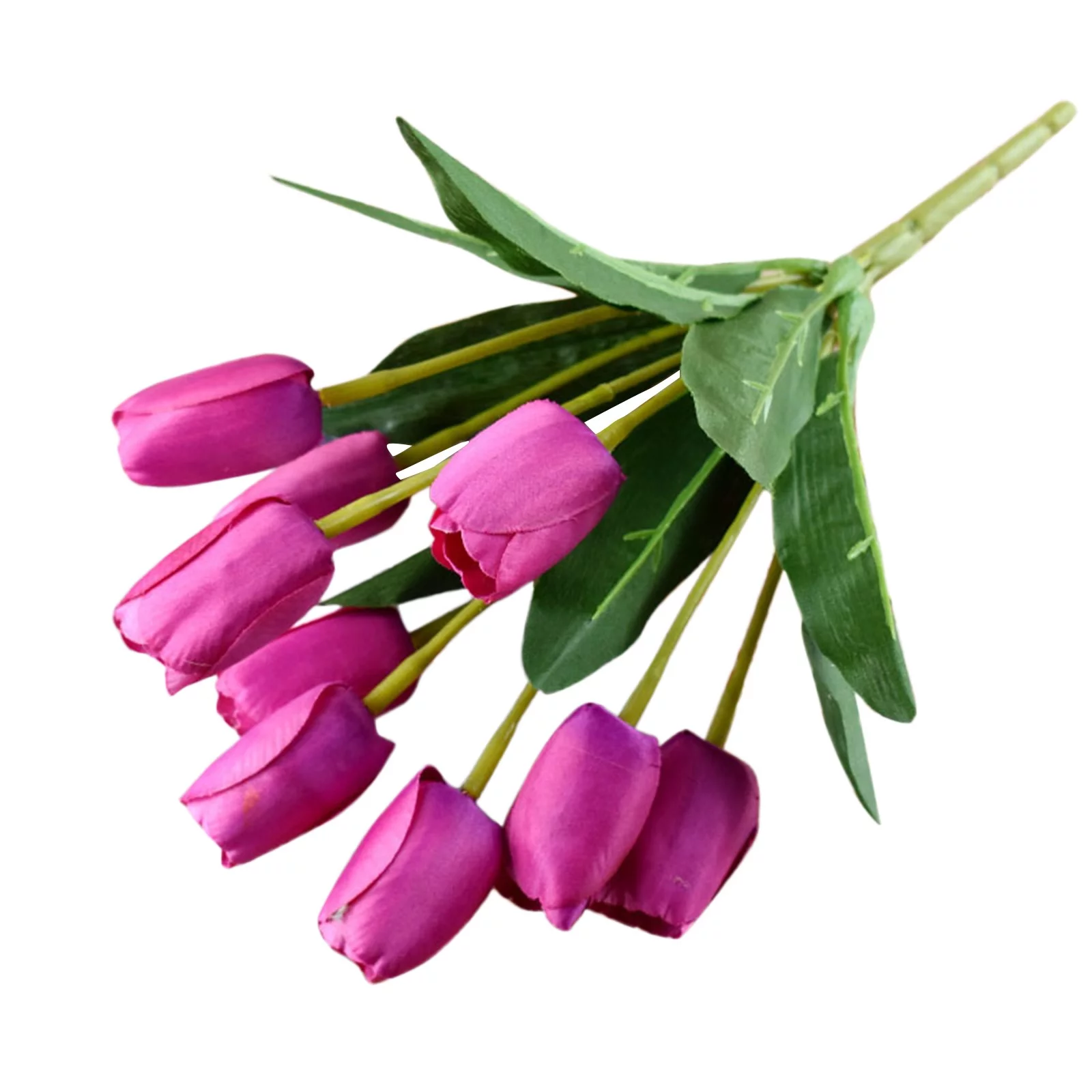 Yeetfub PU Real Touch Fake Tulips Artificial Flowers Artificial Flowers Real Touch Fake Flowers Artificial Flower Latex Real Bridal Wedding Bouquet for Wedding Floral Arrangement Party Décor