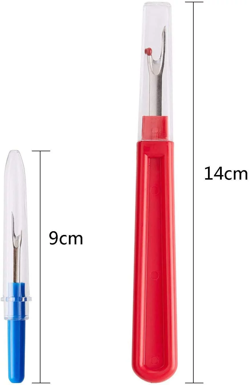 Seam Ripper, Sewing Stitch Ripper and Thread Remover Tool Kit, 2Big+2Small Thread Cutter and 1 Thread Snips (Red)