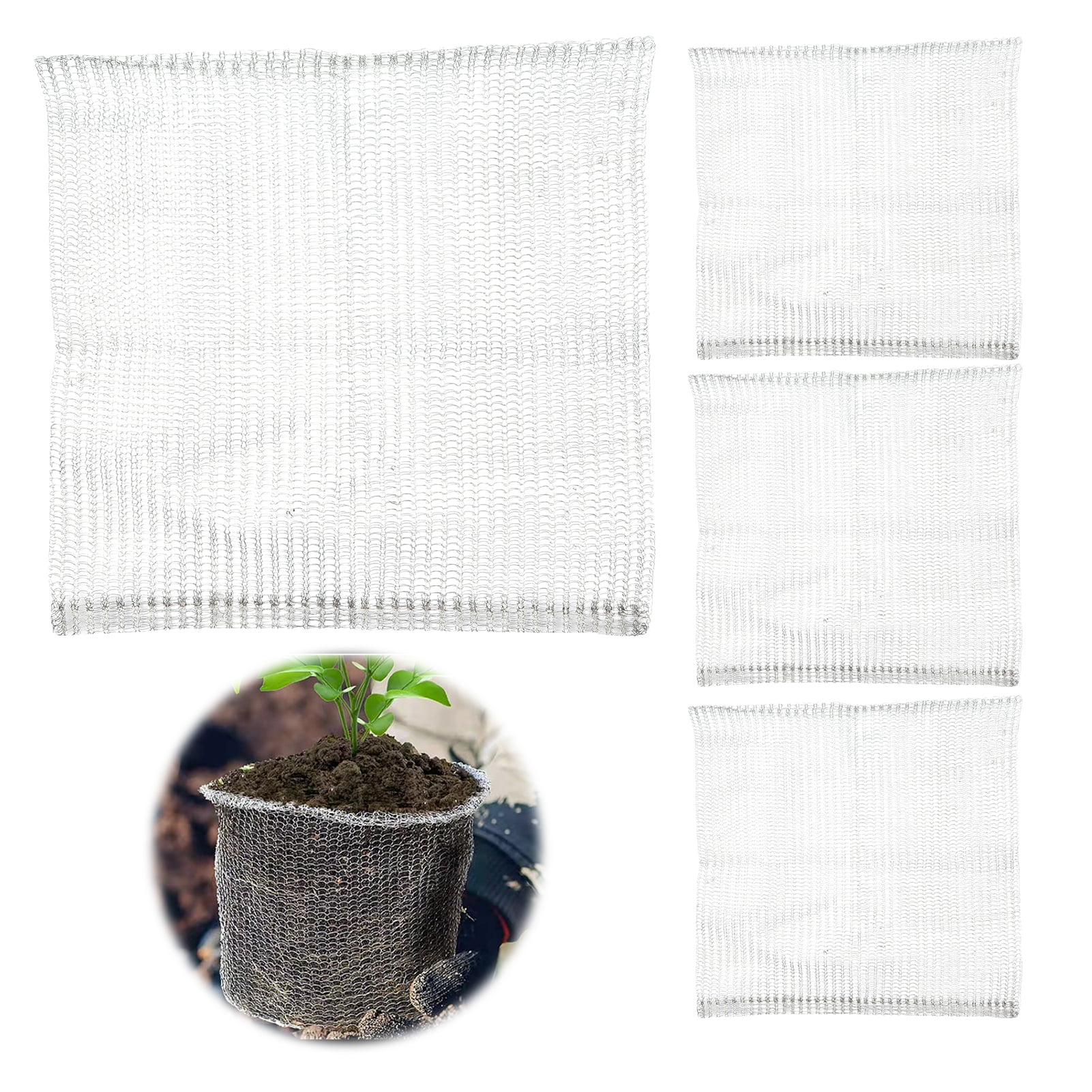 Stainless steel mesh,Stainless Steel Mesh Plant Root Stainless Mesh Plant Wire 6 Pcs Plant Net Potted Flowers Potted Flowers Mesh Wire Net Potted Pcs Plant Root Plant Wire Net Qisuo Root 6