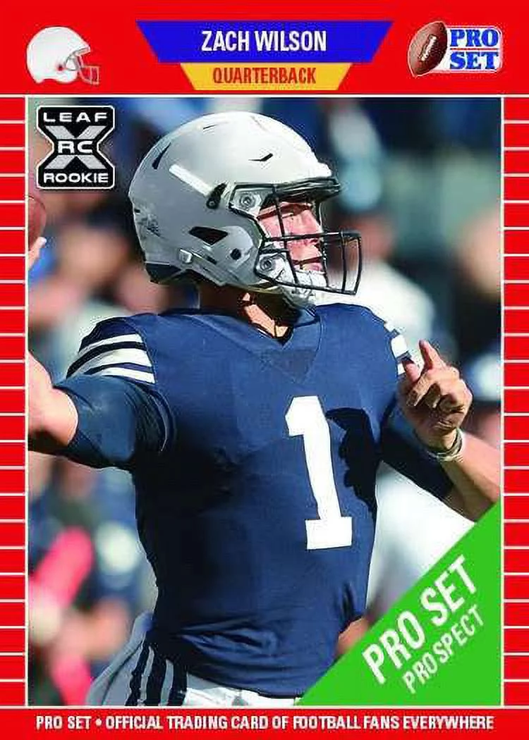 NFL 2021 Pro Set Football Zach Wilson Trading Card (XRC Rookie Card)