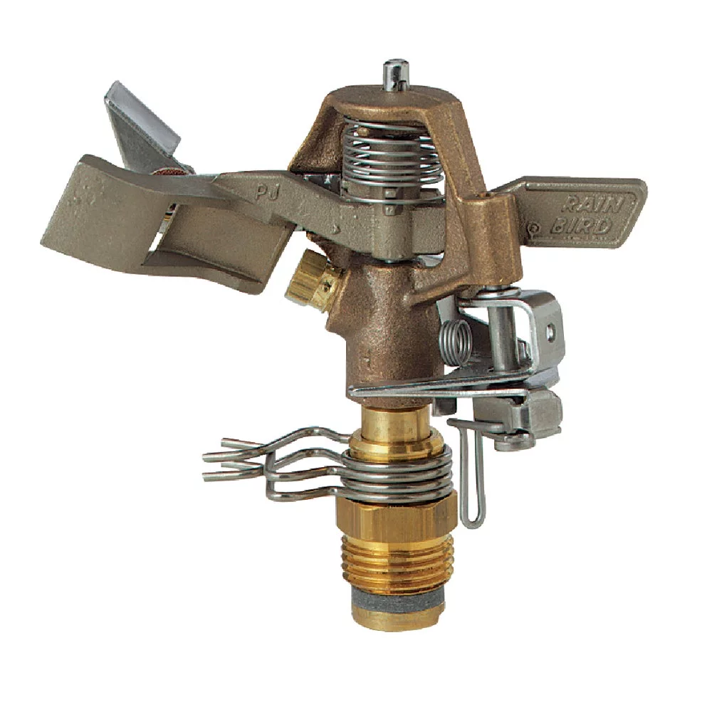 1 PK, Rain Bird 25PJDAC-Rain Bird Brass 20 Ft. to 41 Ft. Dia. Riser Mounted Impact Sprinkler