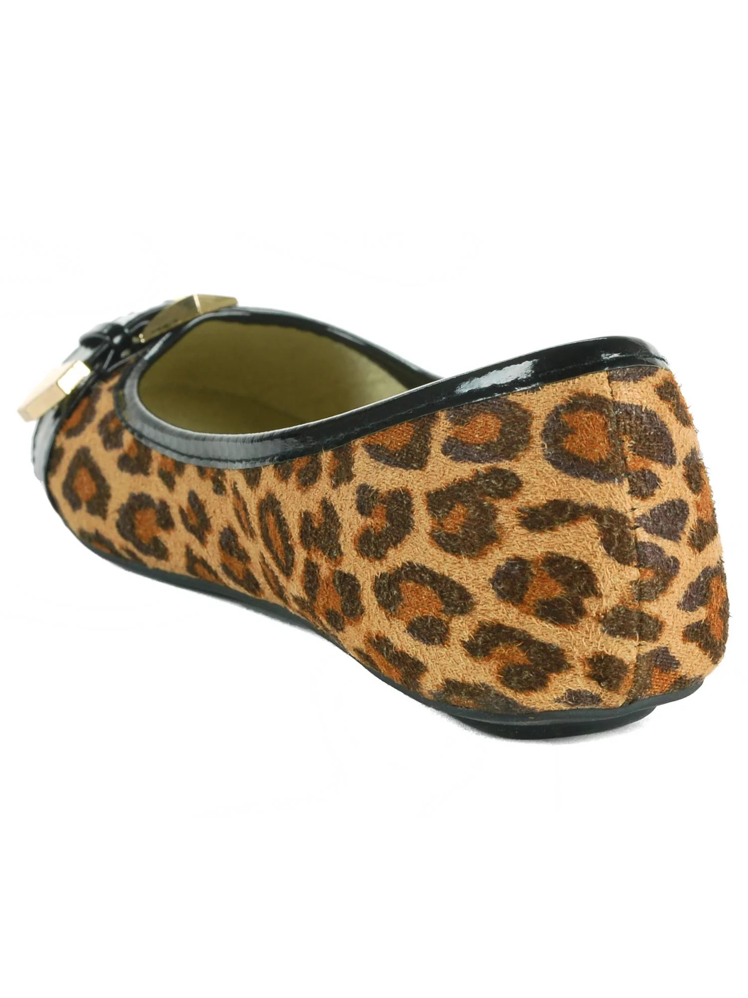 Alpine Swiss Daphne Womens Cheetah Ballet Flats Faux Patent Leather Buckle Shoes