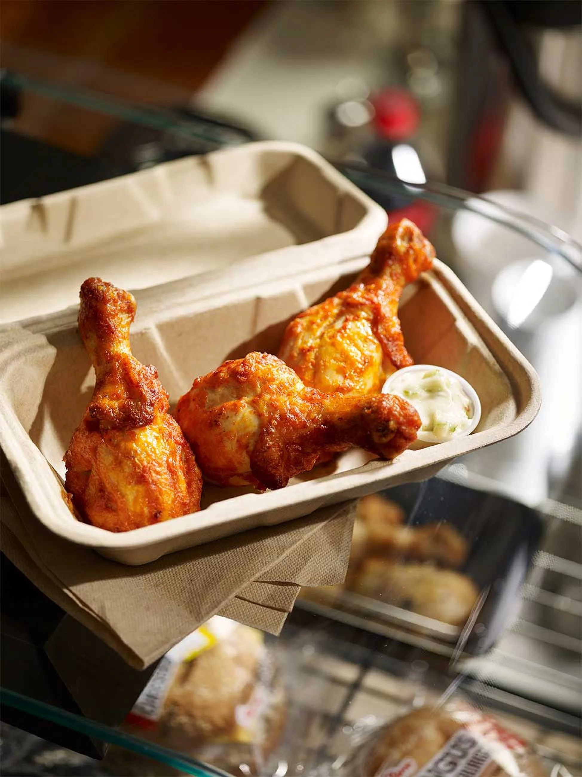 Tyson Fully Cooked Hot and Spicy Glazed Chicken Drumstick, 10 Pound - 1 each.