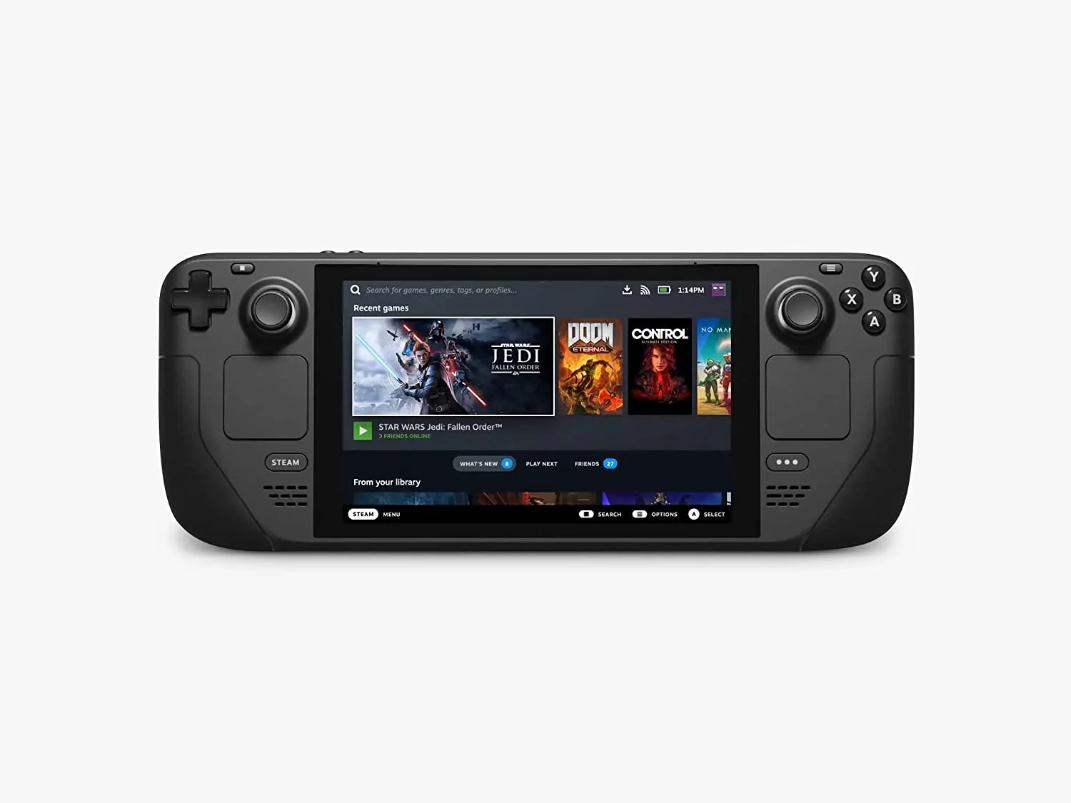 Valve Steam Deck 256GB Handheld Console, 7-inch Touchscreen, 1280x800 Resolution, Ergonomic Design, Mytrix Inkjet Wireless Pro Controller, Black Carrying Case, 7 Accessories: 8 in 1 Bundle