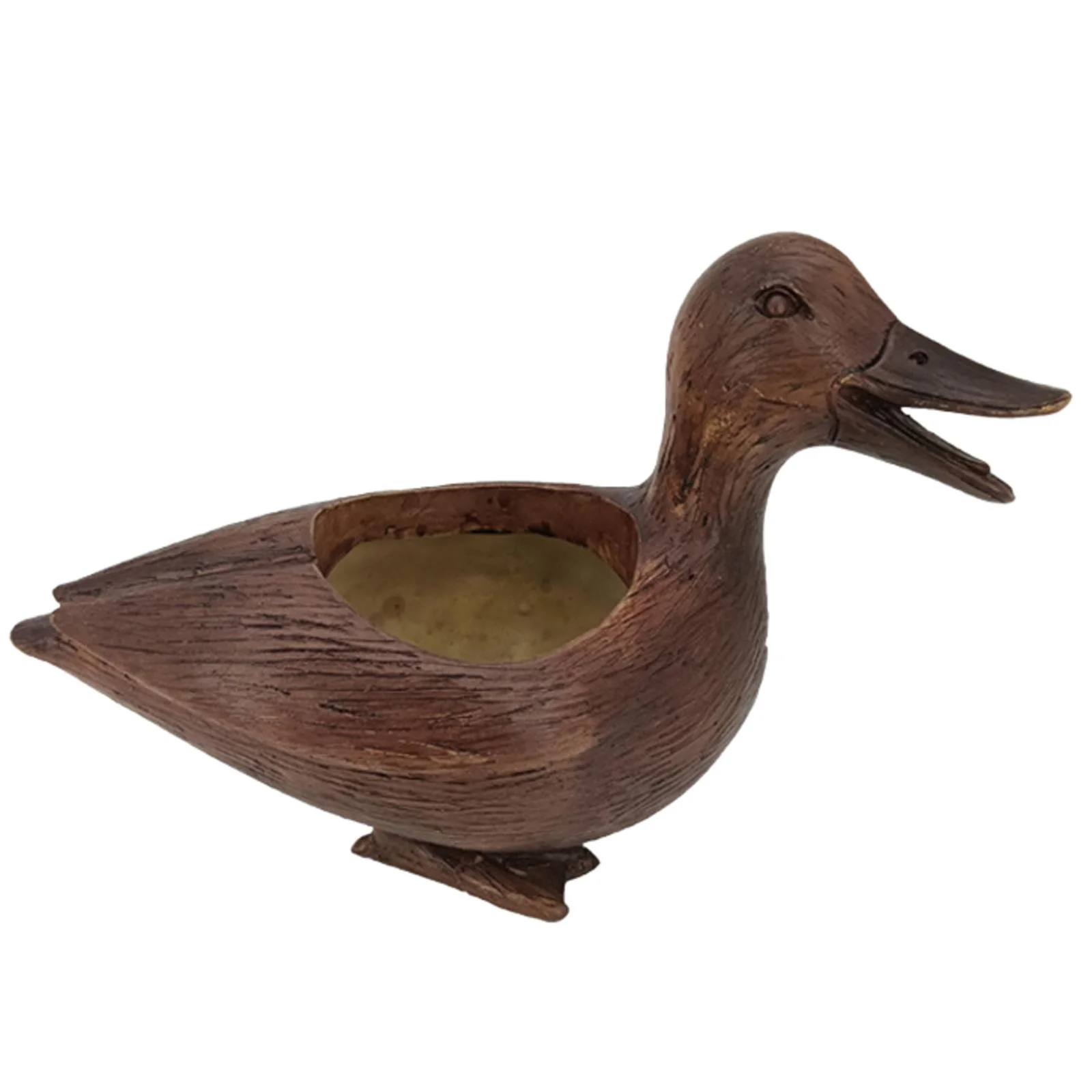 Miulika Resin Duck Figurine Flower Pot Table Ornament Decorative 7.8x4x5.5inch Balcony Plant Holder for Dining Table Multifunctional