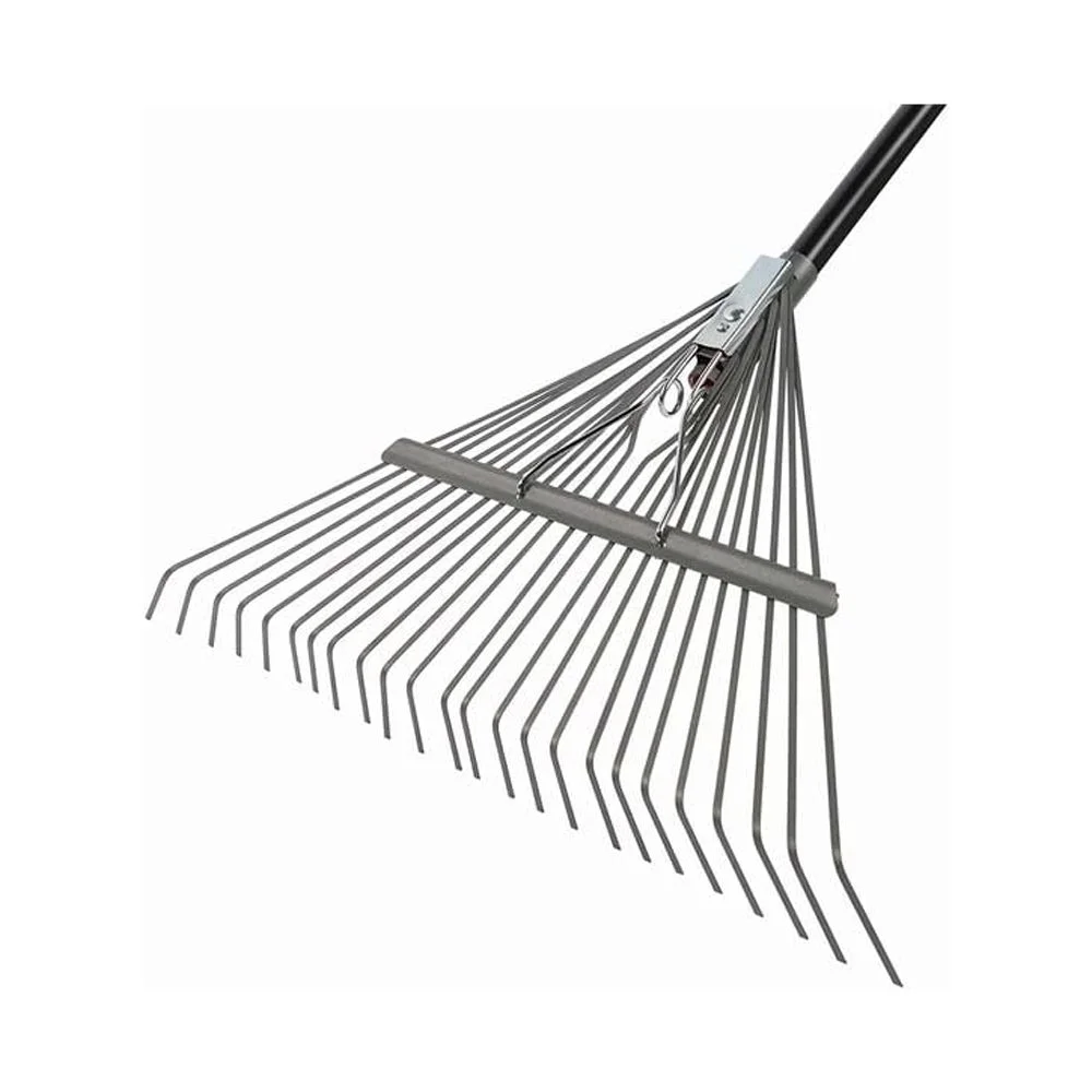 Fiskars Garden Rake, Metal Tine Leaf Rake with Fiberglass Handle