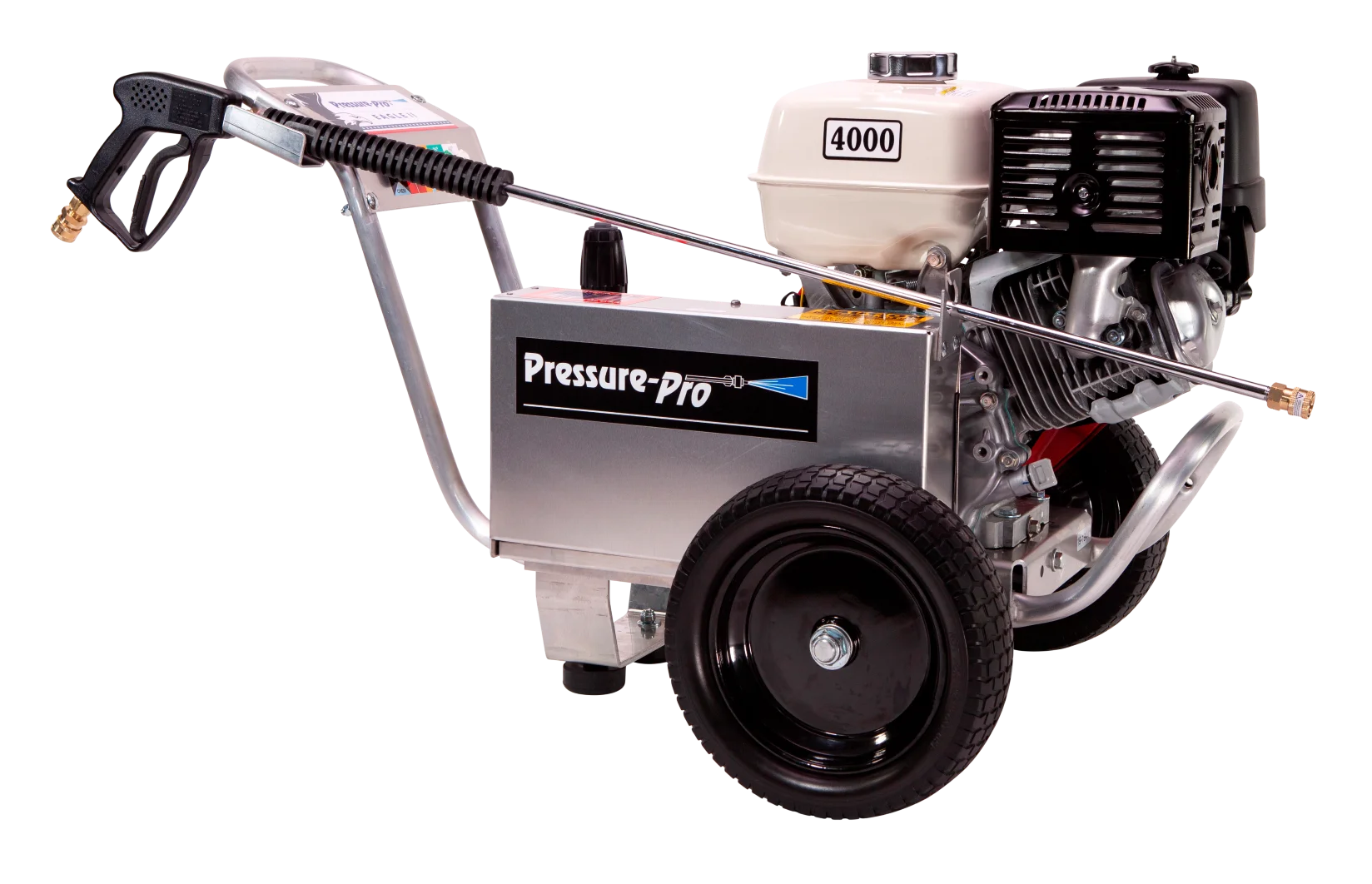 Pressure-Pro Eagle II Series Cold Water Belt Drive Pressure Washer, 4000 PSI, 4.0 GPM, GX390 Honda Engine with AR Pump