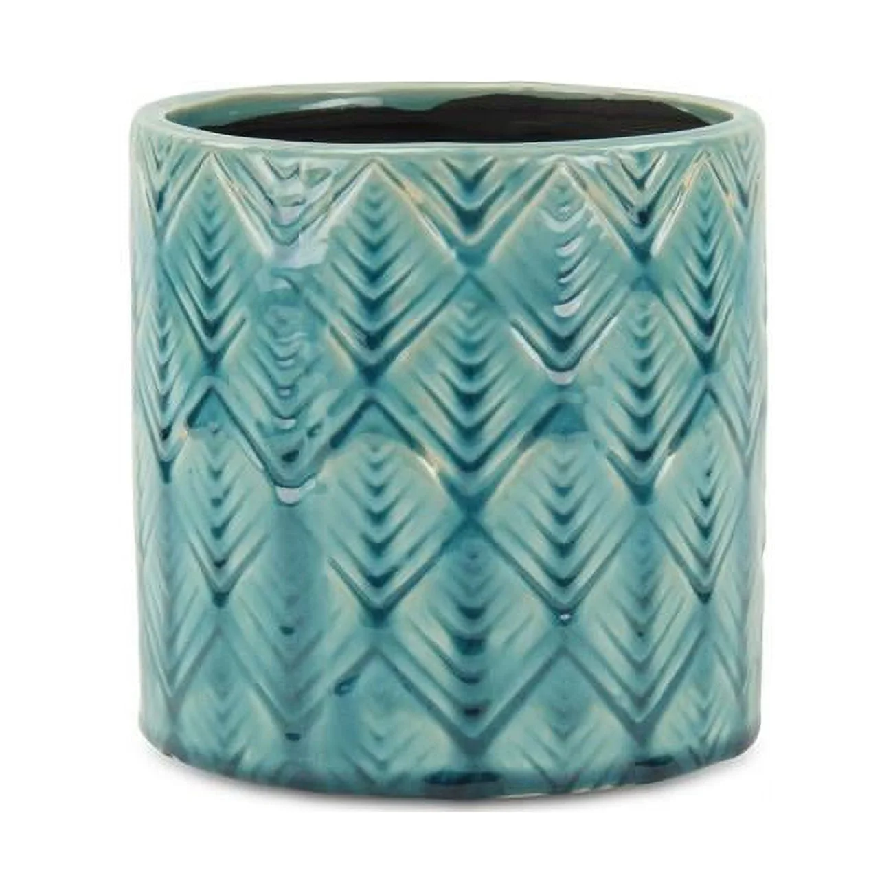 Cheungs 5775L 6.25 x 6.25 in. Arzati Pot, Turquoise