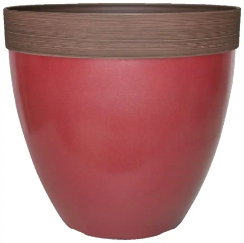 True Temper HDR-077084 Hornsby 15 Inch Resin Planter Red