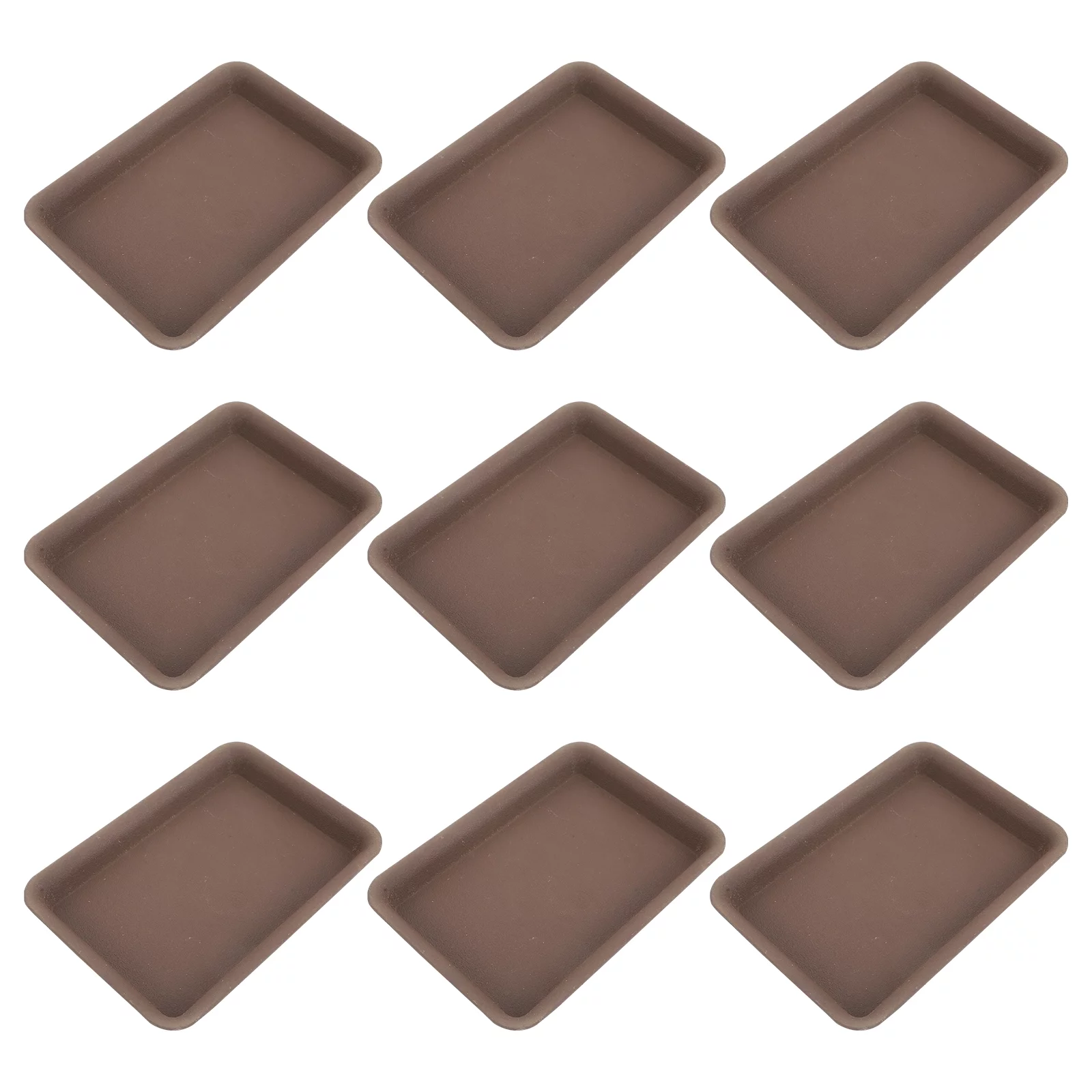 10Pcs Plastic Flowerpot Trays Rectangular Gardening Pot Trays Flowerpot Plates