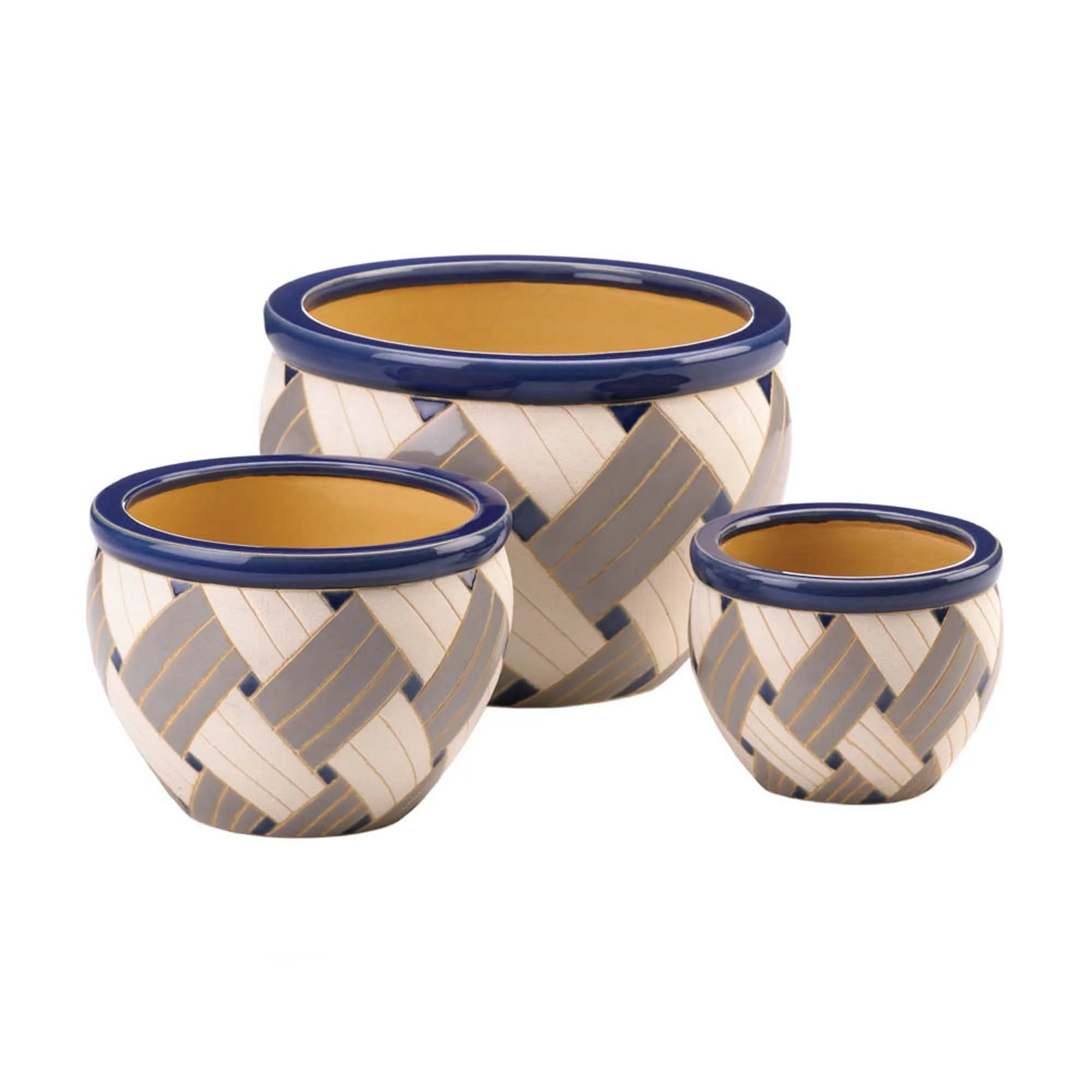 Zingz & Thingz Geometric Ceramic Planters - 12