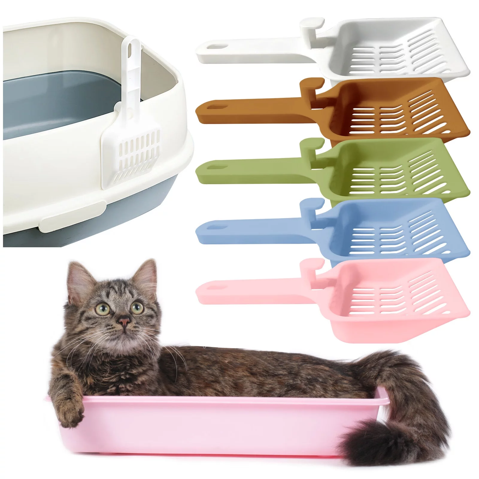 Pet Supplies Pet Cleaning Supplies Hook Integrated Sturdy And Durable Practical Cat Litter Shovel