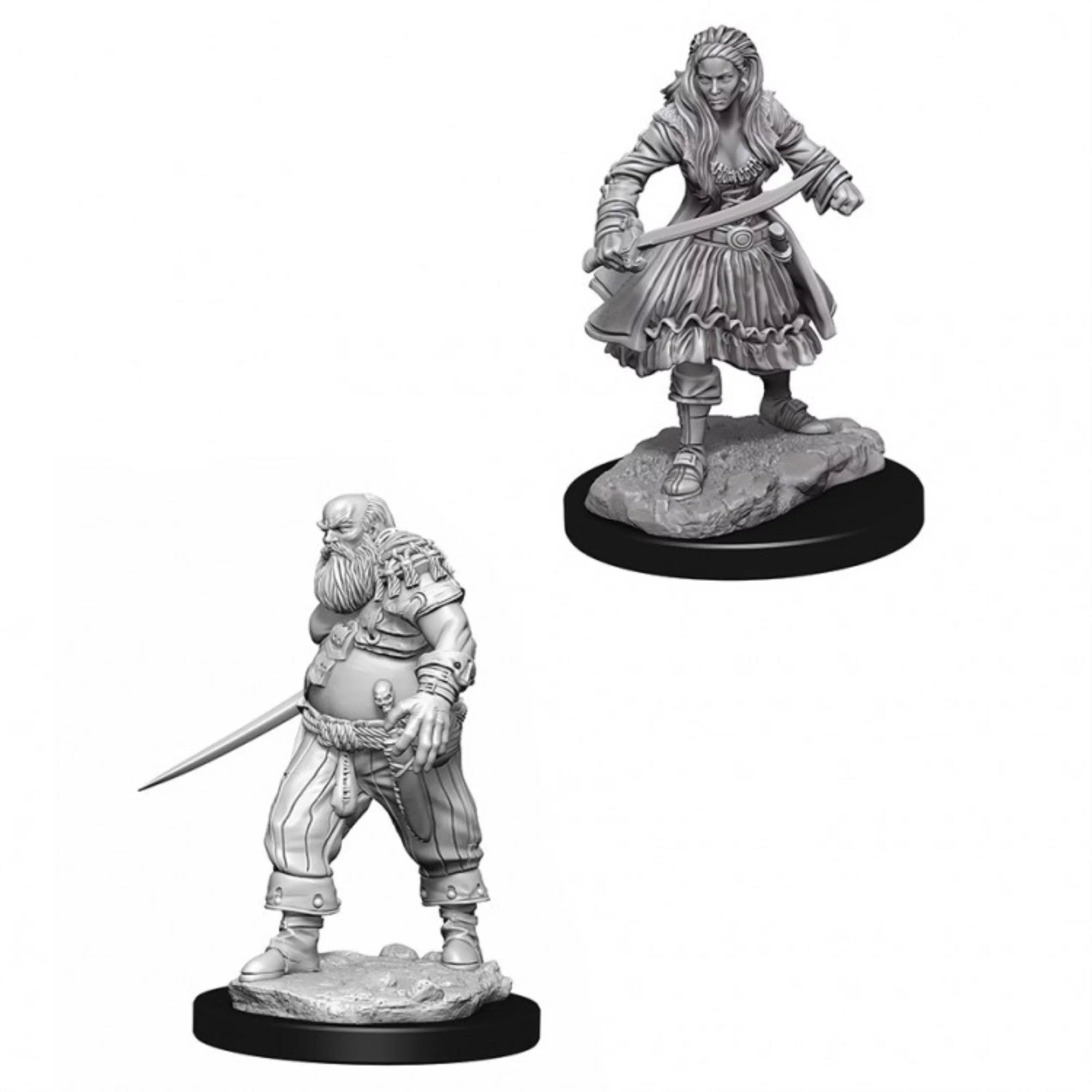 WZK DC Pirates W4 Unpainted Miniatures 2 Pack Quality WizKids