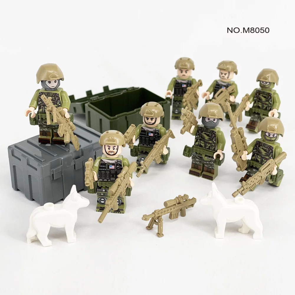 Army Special Forces Custom 8 Custom Figures + Weapon Box and Accessories Set M8050