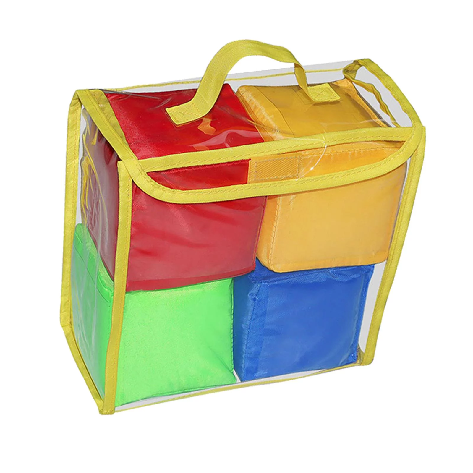 STARTIST 4 Set Playing Game Dices Soft Foam Cubes with Clear Pockets Customizable Learning Cubes Toy Family 10cm for Kids Ages 5 Months+