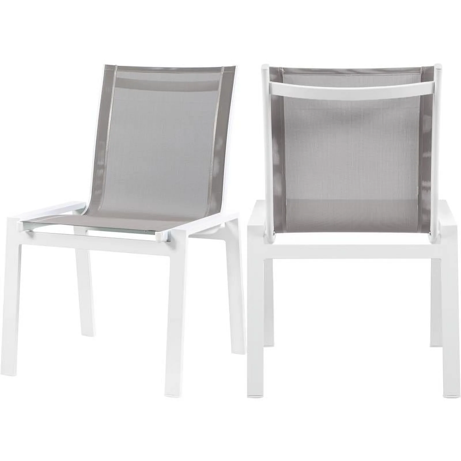 Meridian Furniture Nizuc Grey Outdoor Patio Dining Chair (Set of 2)