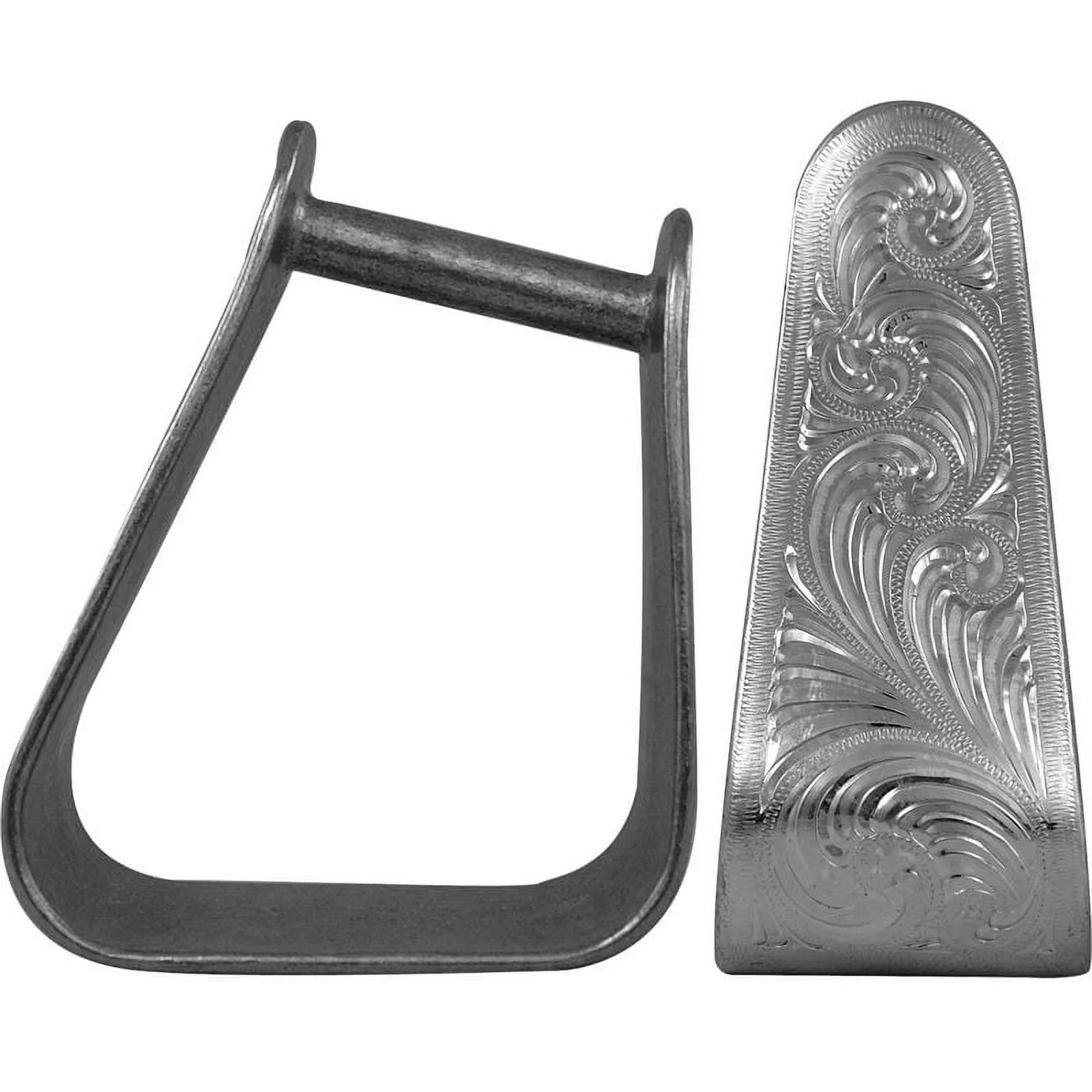 Nrs Tack (30)NRS Angled Engraved Roper Stirrup