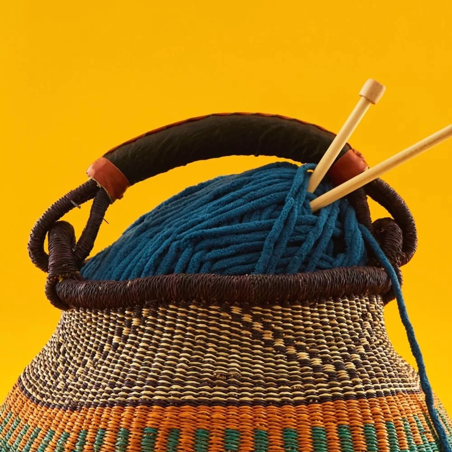 Orange Sunshine Bohemian Pot Basket