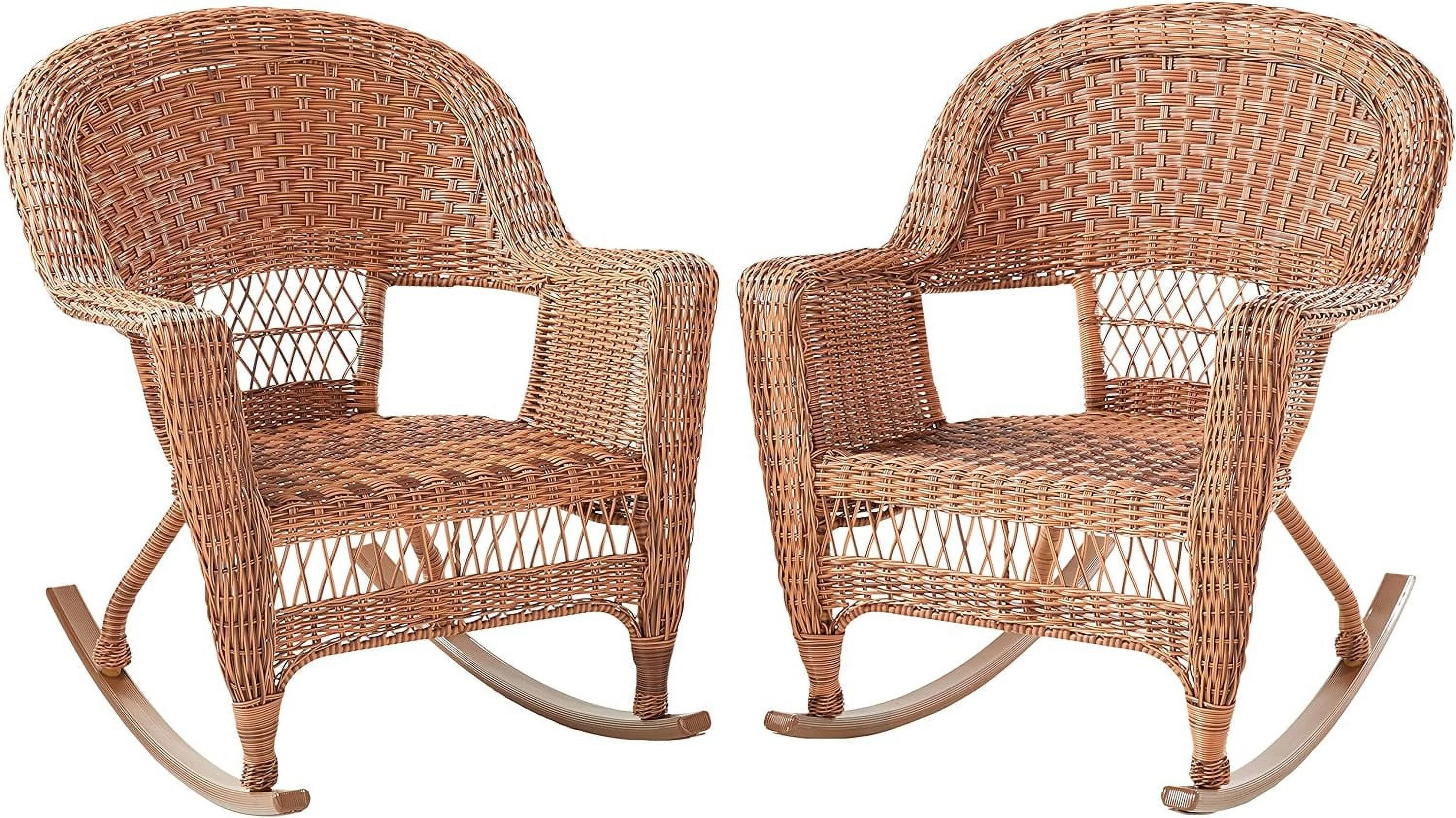 Set Of 2 Wicker Rocker Chairs,