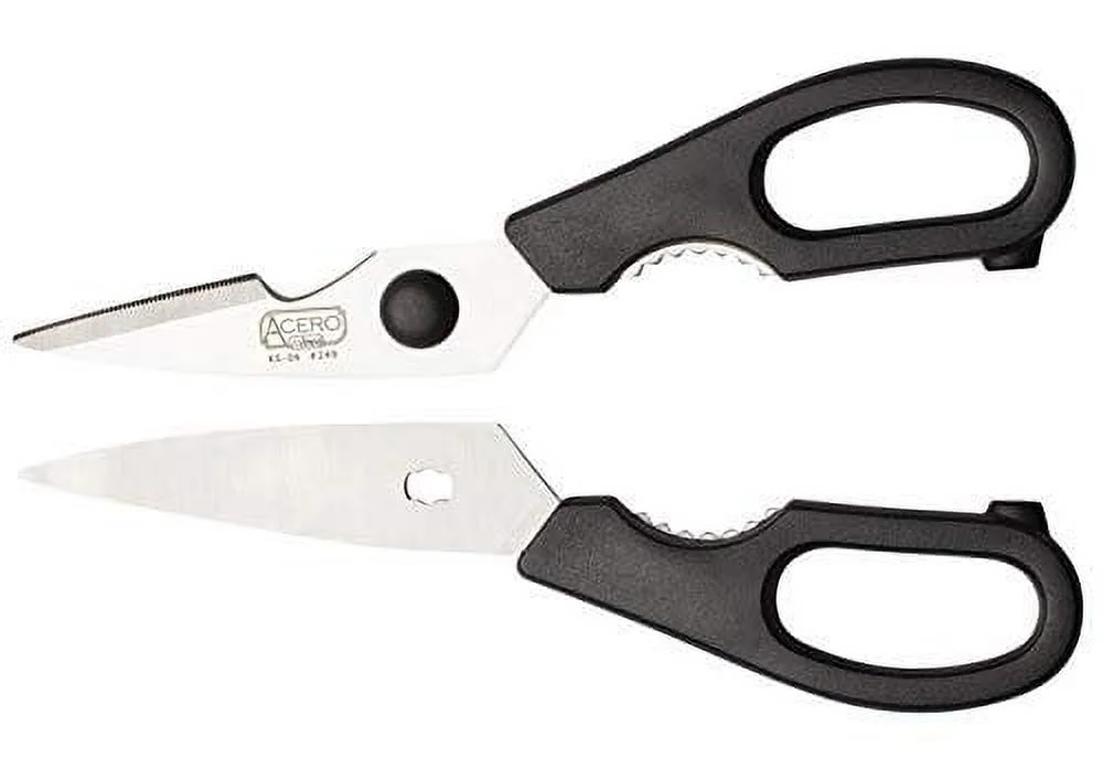 Winco KS-06, 11 Inches Black Stainless Steel Detachable Kitchen Shears with Plastic Handle, Kitchen Scissors, Meat Trimming Shears