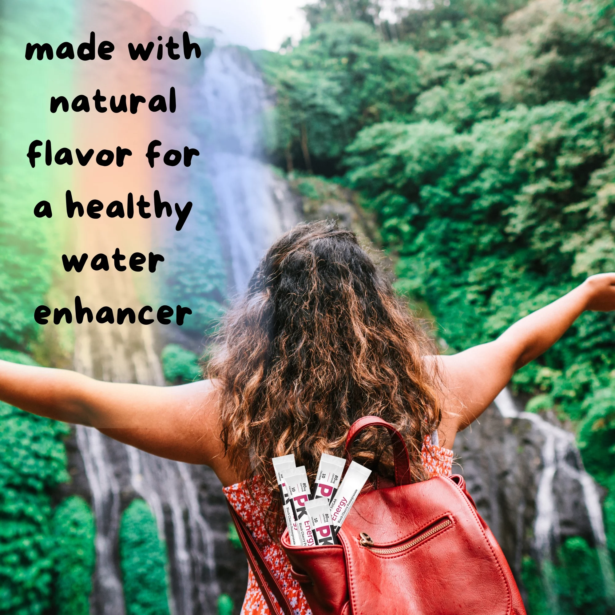 Pure Kick Black Cherry Pomegranate Singles Zero Sugar Energy Drink Mix, Caffeine Electrolytes Gluten Free Water Enhancer, 6 packets per box (18 packets total)