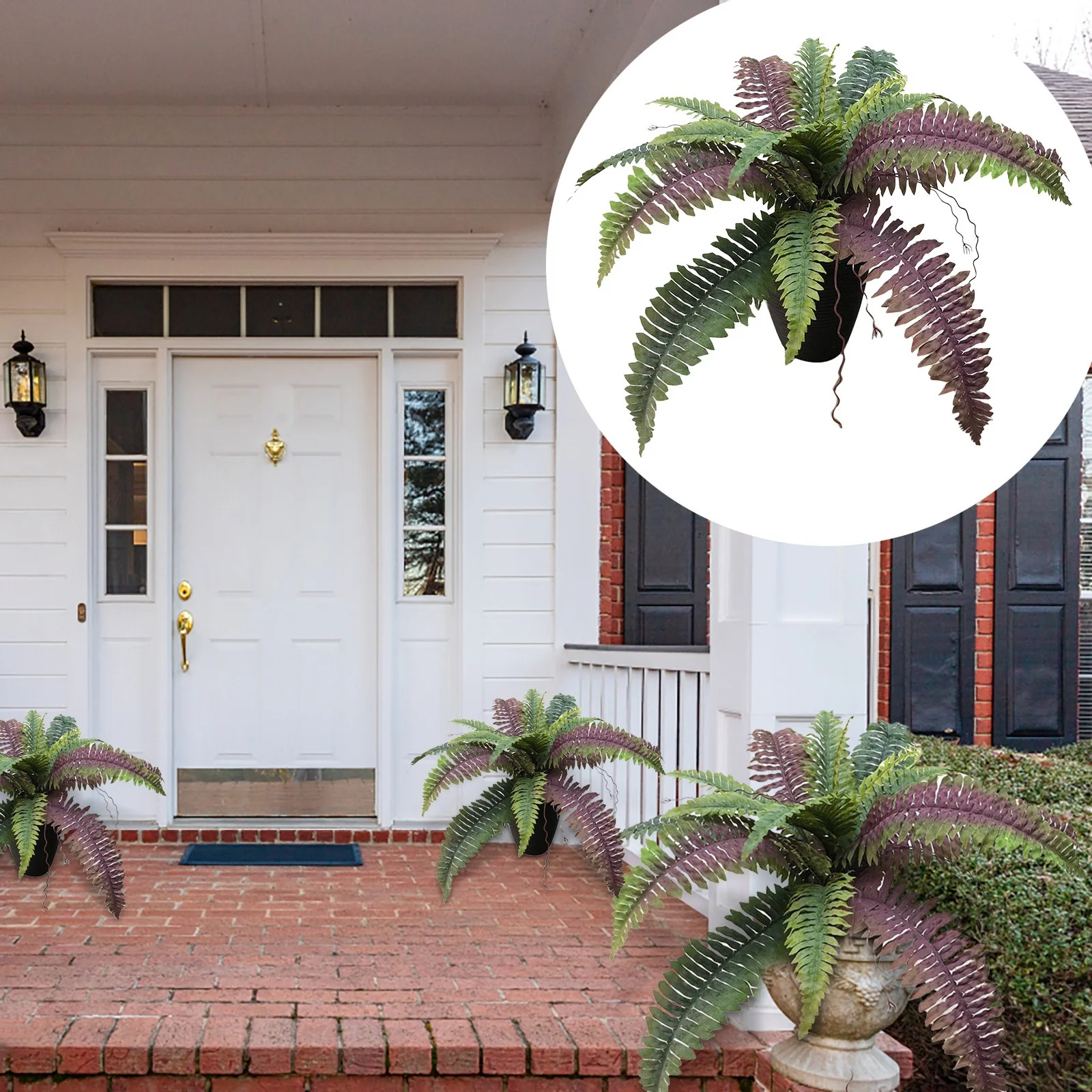 Yeetfub Fake Flowers Silk Flowers Lifelike Artificial Fern 2024 New Faux Ferns Outdoor Planter Large Growhabity Faux Ferns Grow Habity Fern Faux Ferns For Outdoor Planter Large