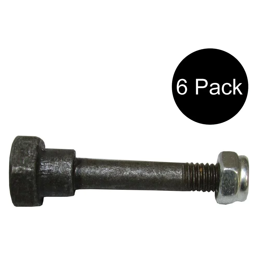 RAParts 90144-SA0-000 Set of Six Snow Blower Thrower Shear Pins w/ Nuts Fits Honda 90102-732-010
