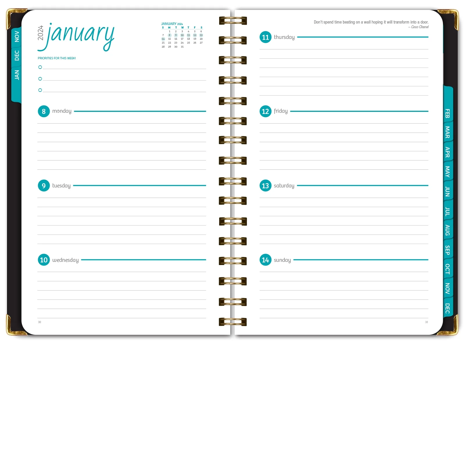 Hardcover CY 2024 Fashion Planner - 5.5