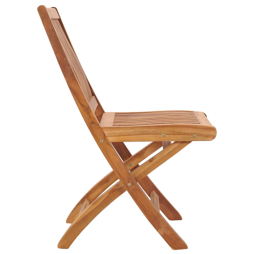 Dcenta Folding Patio Chairs 2 pcs Solid Teak Wood