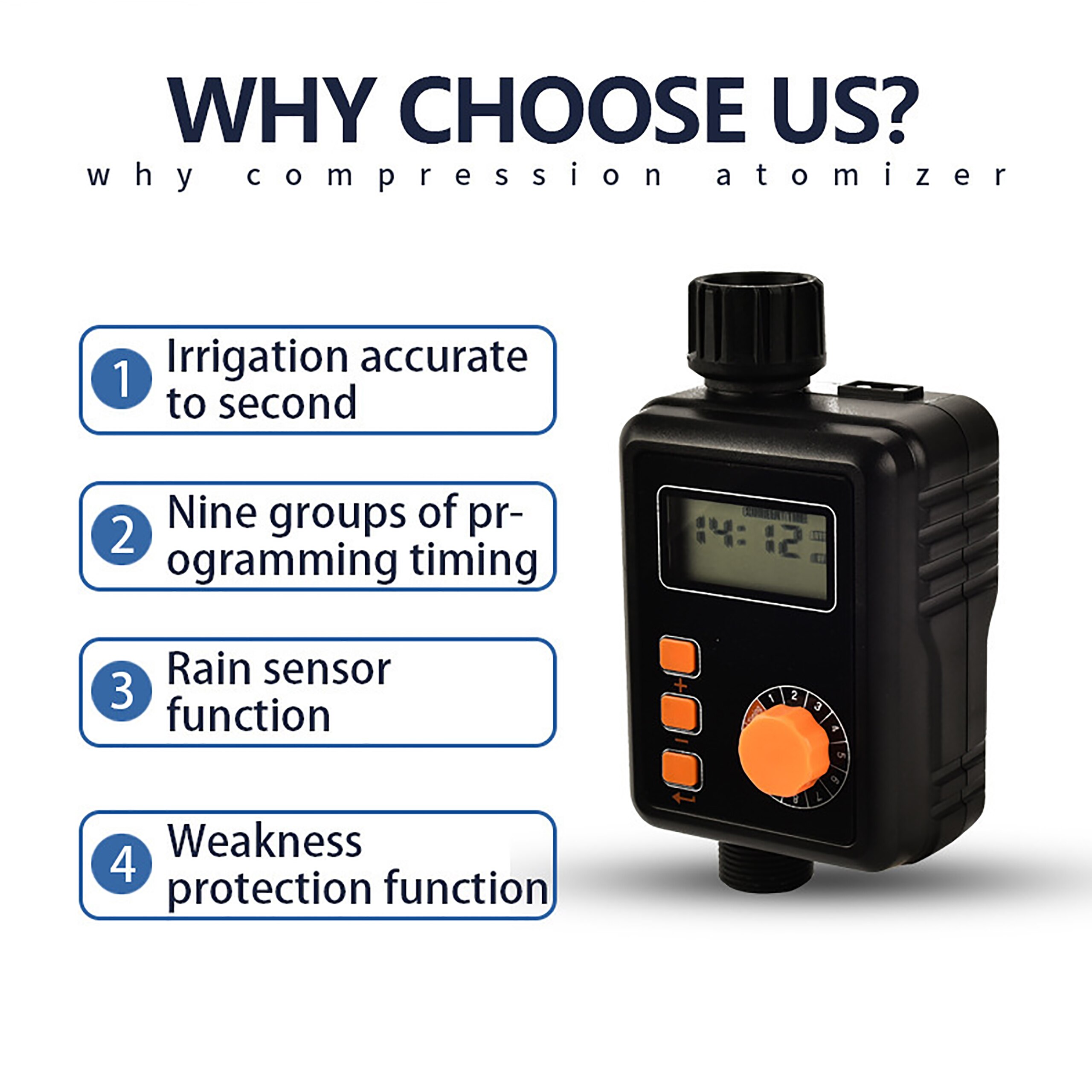 Rain Sensor Water Timer Rain Self-Closing LCD Display Automatic Watering Controller Garden Micro Sprinkler Drip Irrigation Timer