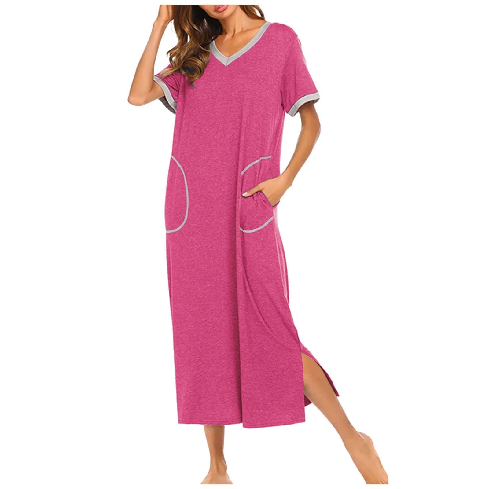 Spring Maxi Skirt Short Women’S Dress Nightgown Sleepwear Sleeve Ultra Soft Nightshirt Full Length Women'S Dress Skirt With Shorts Underneath Girls