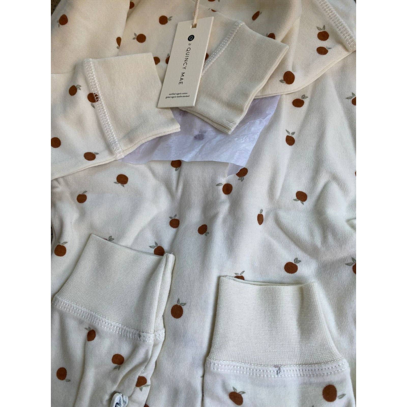 Quincy Mae Toddler Nectarine Brushed Jersey Zipper Pajama Jumpsuit 2-3 years