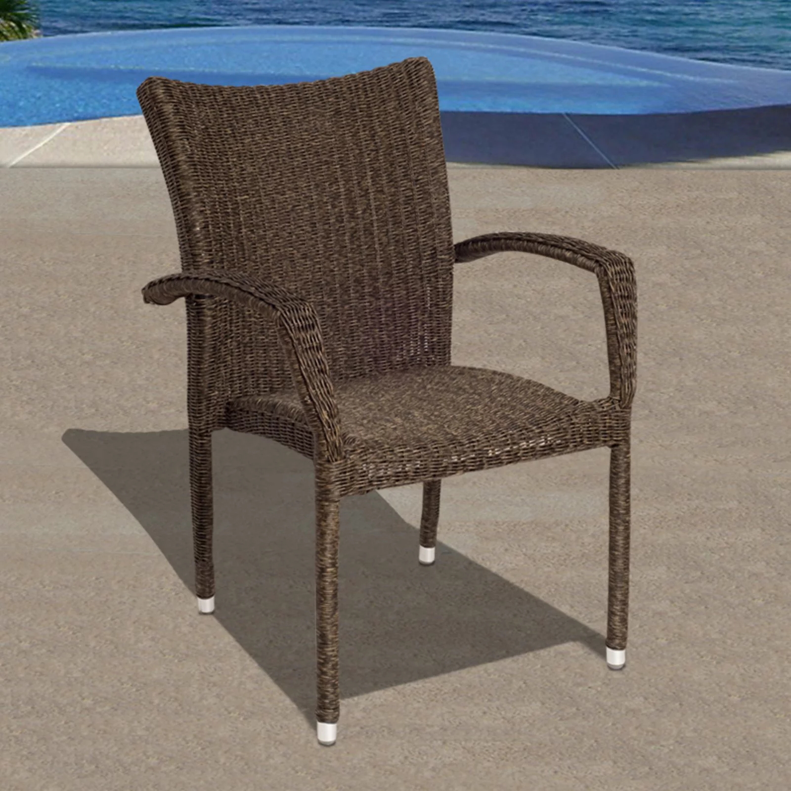 Atlantic Bari All Weather Wicker Armchair - Set of 4