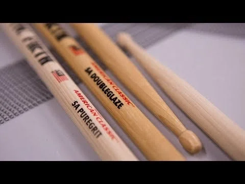 Vic Firth 5ADG American Classic DoubleGlaze 5A Woodtip Drumsticks w/ Double Coat Lacquer for Dry Hands