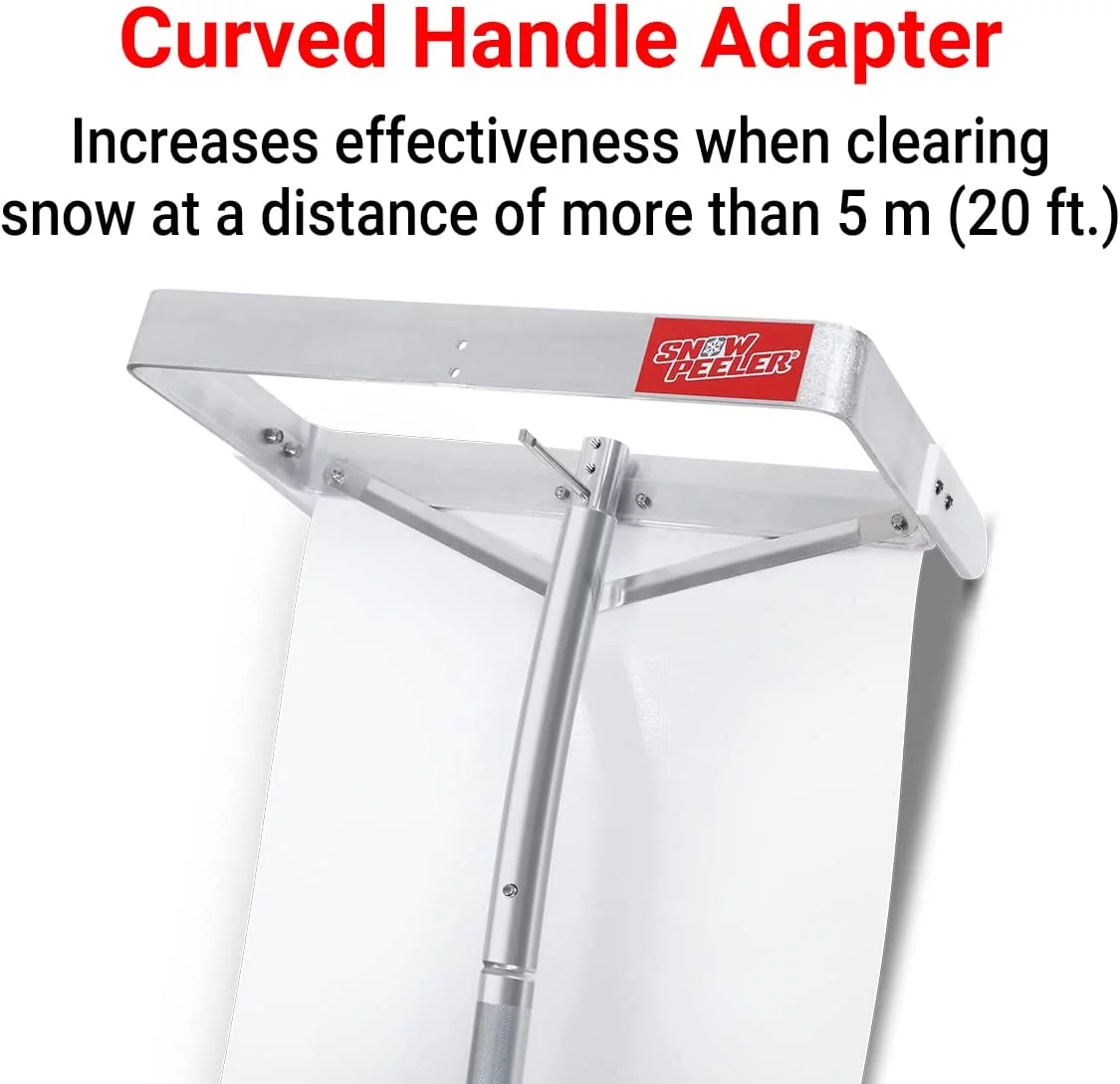 Premium Snow Roof Rake - 30 Ft. - Telescopic Heavy Duty Snow Shovel For Rooftop - Large & Extendable Roof Rake Snow Removal - Aluminium Snow Shovel Ergonomic Handle - Made In North America