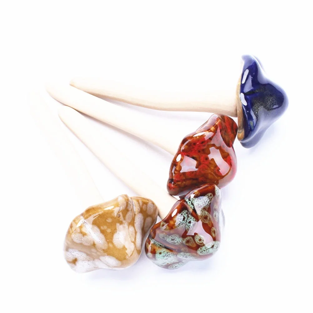 2 Pcs Plant Pots Indoor Flower Garden Homedecor Pottery Mushroom Lawn Ornaments Flowerpot