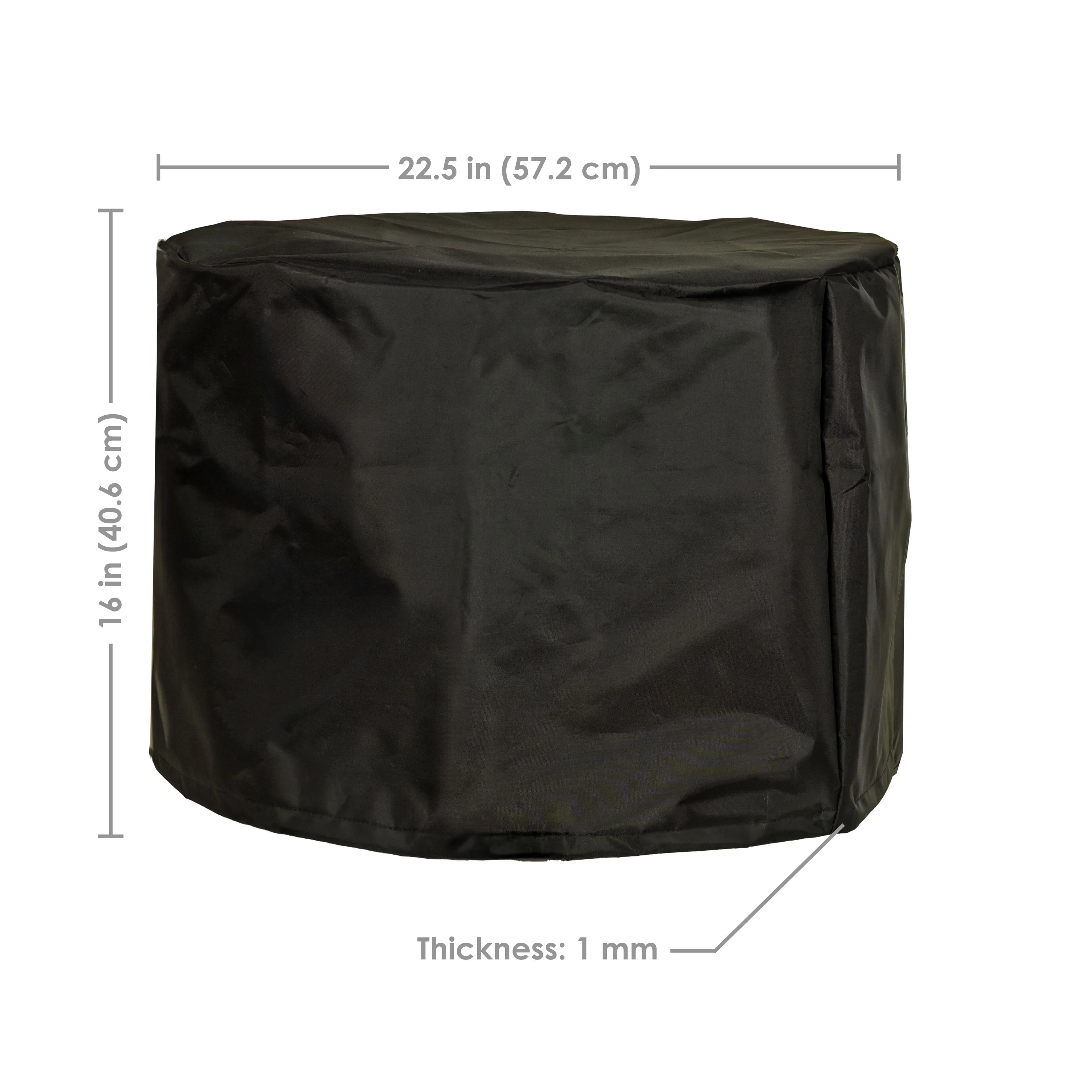 Sunnydaze Oxford Cloth Fire Pit Cover - Black - 22.5