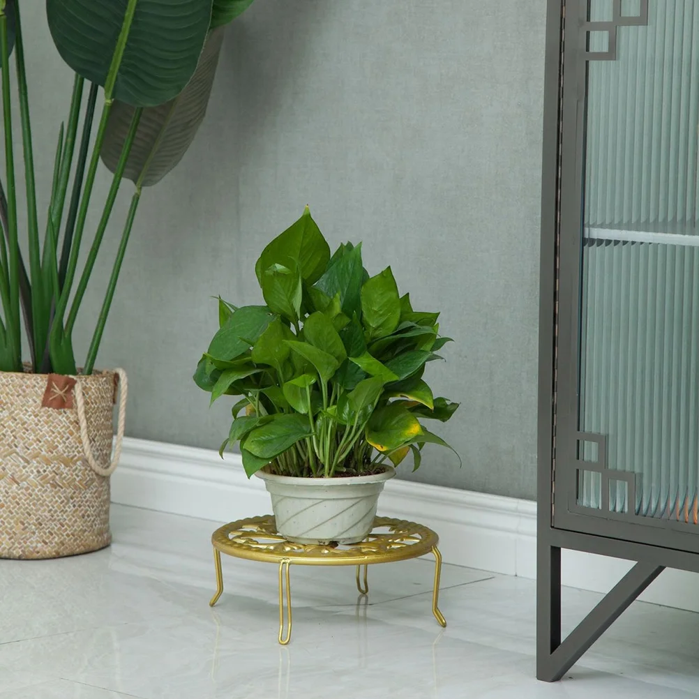 Gongxipen Living Room Plant Pot Rack Iron Flowerpot Stand Tea Table Flowerpot Holder