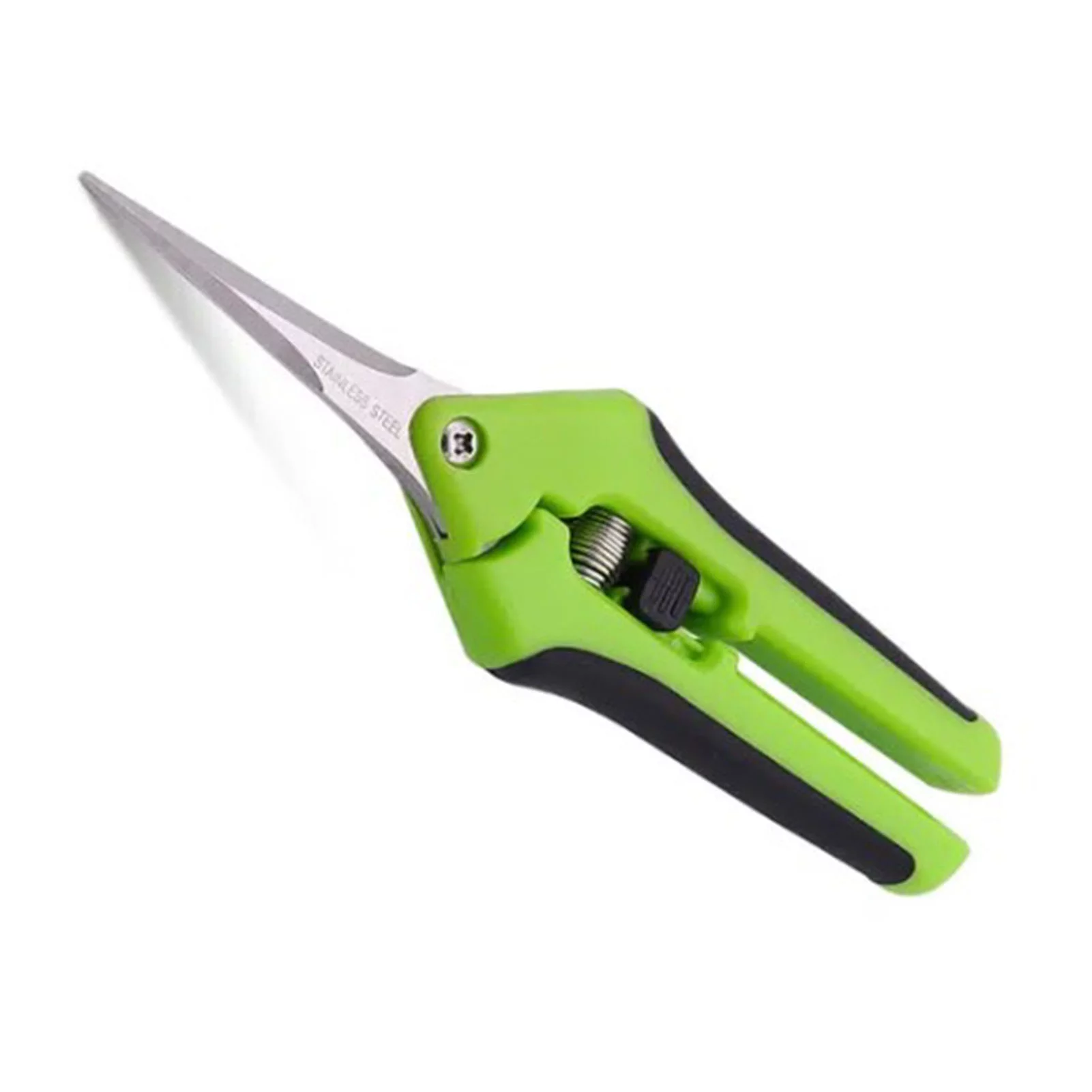 Pruning Shears - Stainless Steel Prevent Stick Coating Comfortable Grip Hand Pruner for Gardening Green