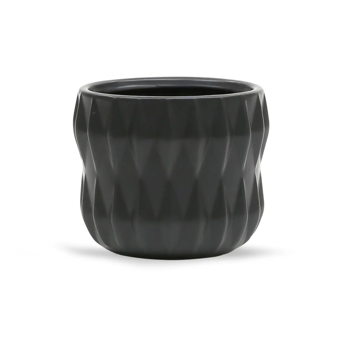 WGV Medium Unique Black Ceramic Pot - 5.5