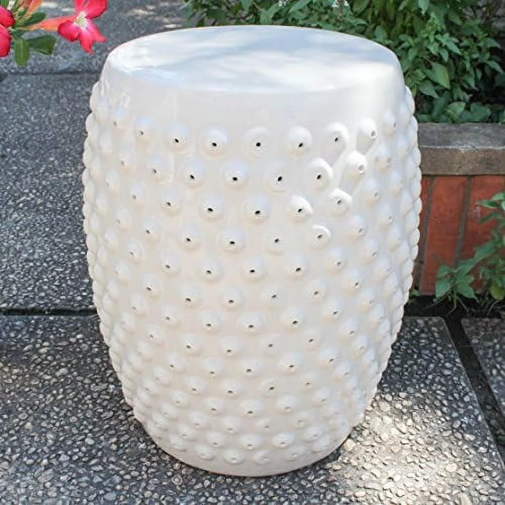 CKPFVY Piece Perforated Navy Blue Drum Ceramic Garden Stool