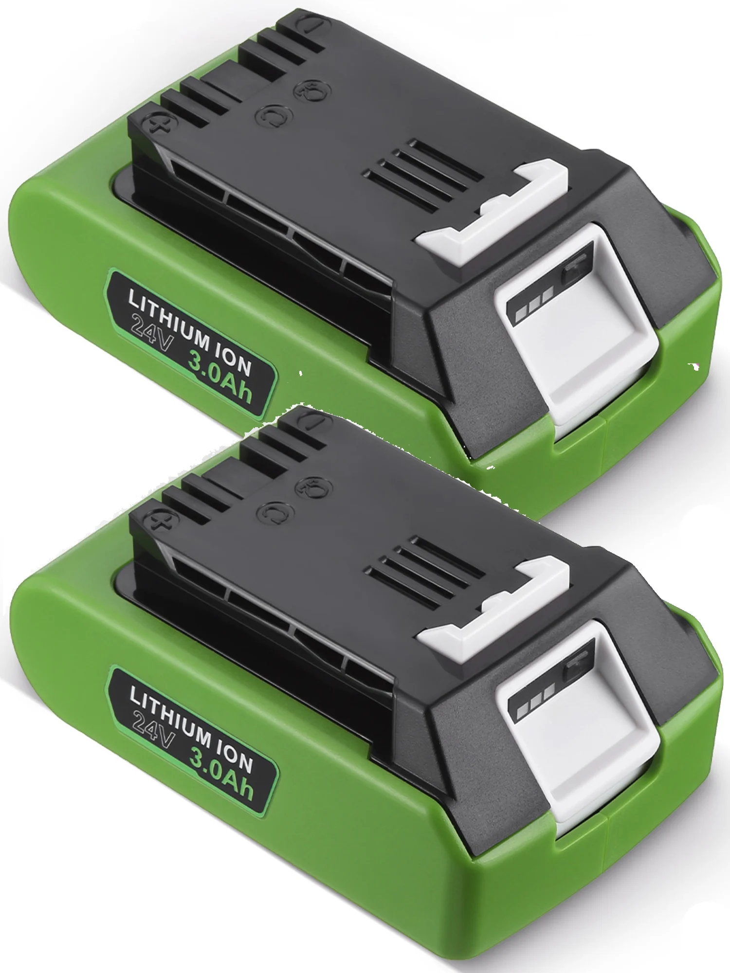 2-Pack 3.0Ah Replacement Lithium Battery for Greenworks 24V 29842 29852 20352 22232 2508302 Power Cordless Tools