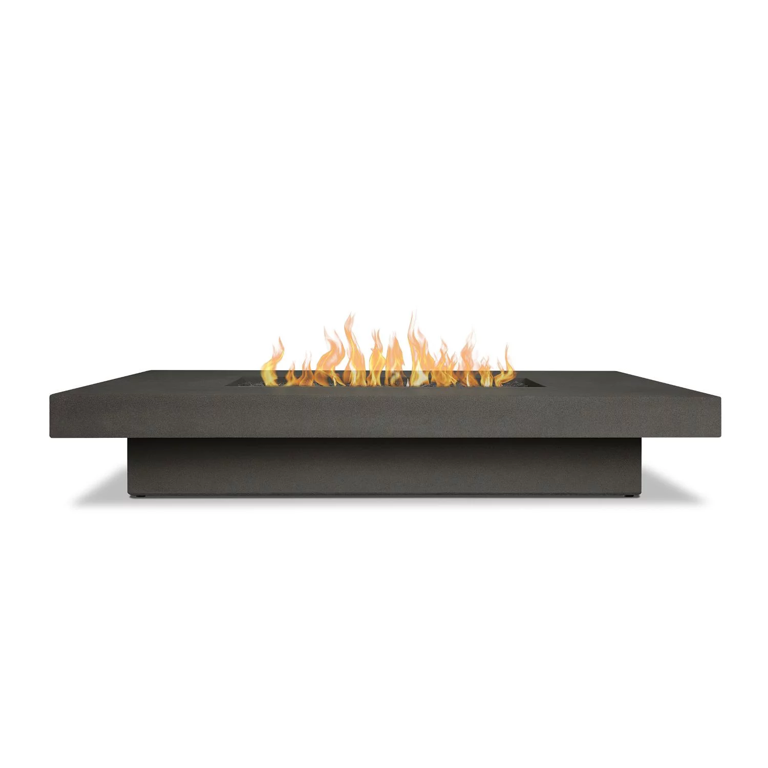 BBQGuys Signature Geneva 72-Inch Rectangle Propane Fire Table - Carbon - 1582LP-CBN