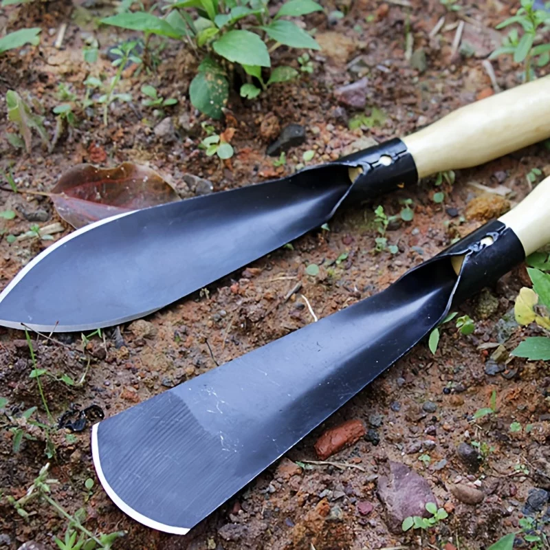 2PCS/Set Heavy-Duty Vegetable Gardening Shovels - Durable Ergonomic Tools for Easy Digging, Planting & Soil Management - Perfect for Agricultural Home Gardens & Flower Beds