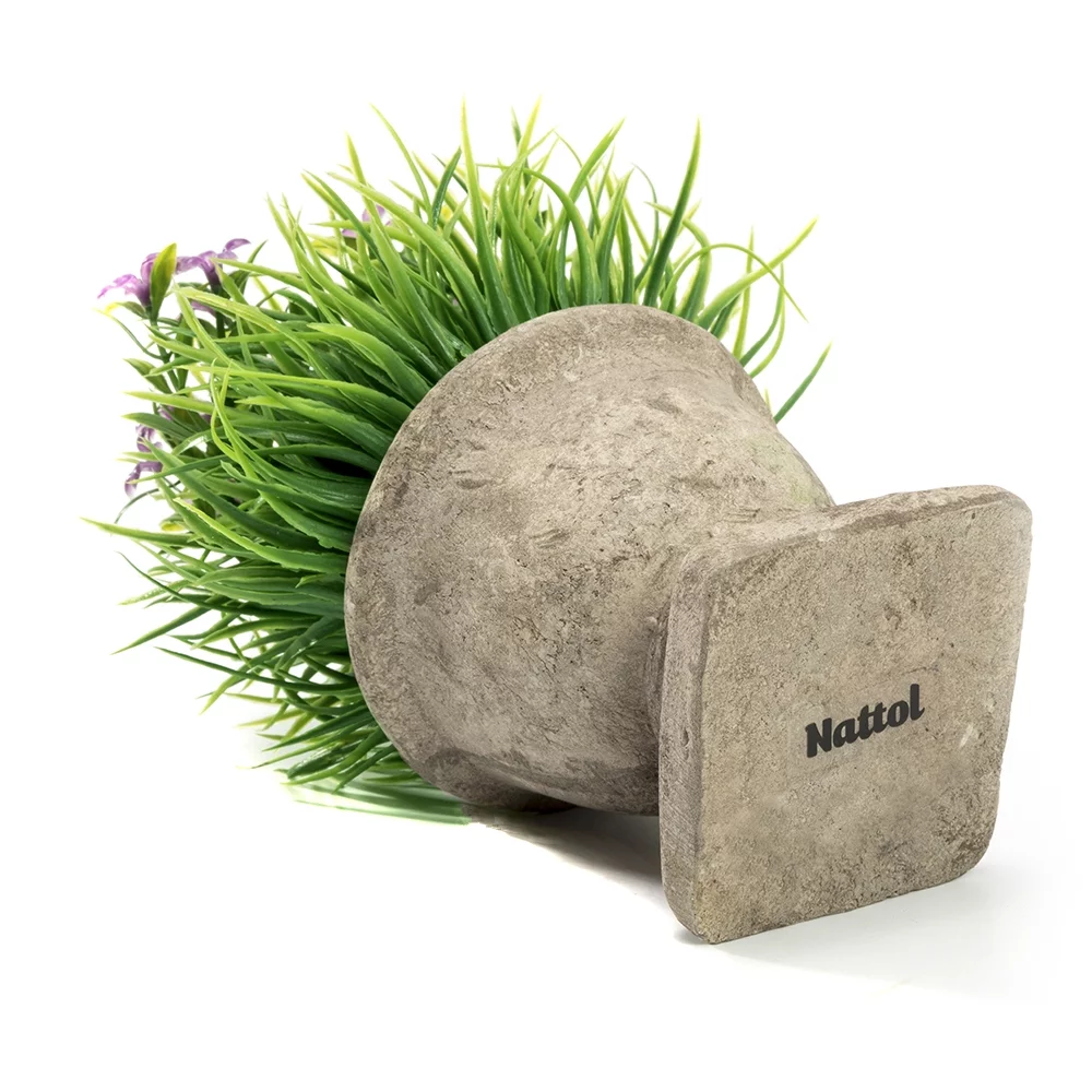 K-Cliffs Mini Artificial Purple Flowers in Trophy Design Paper Pulp Pot,Dimensions: Overall- 6.3Dia x 6.7H inches; Pot- 3.5Dia x 3.5H inches