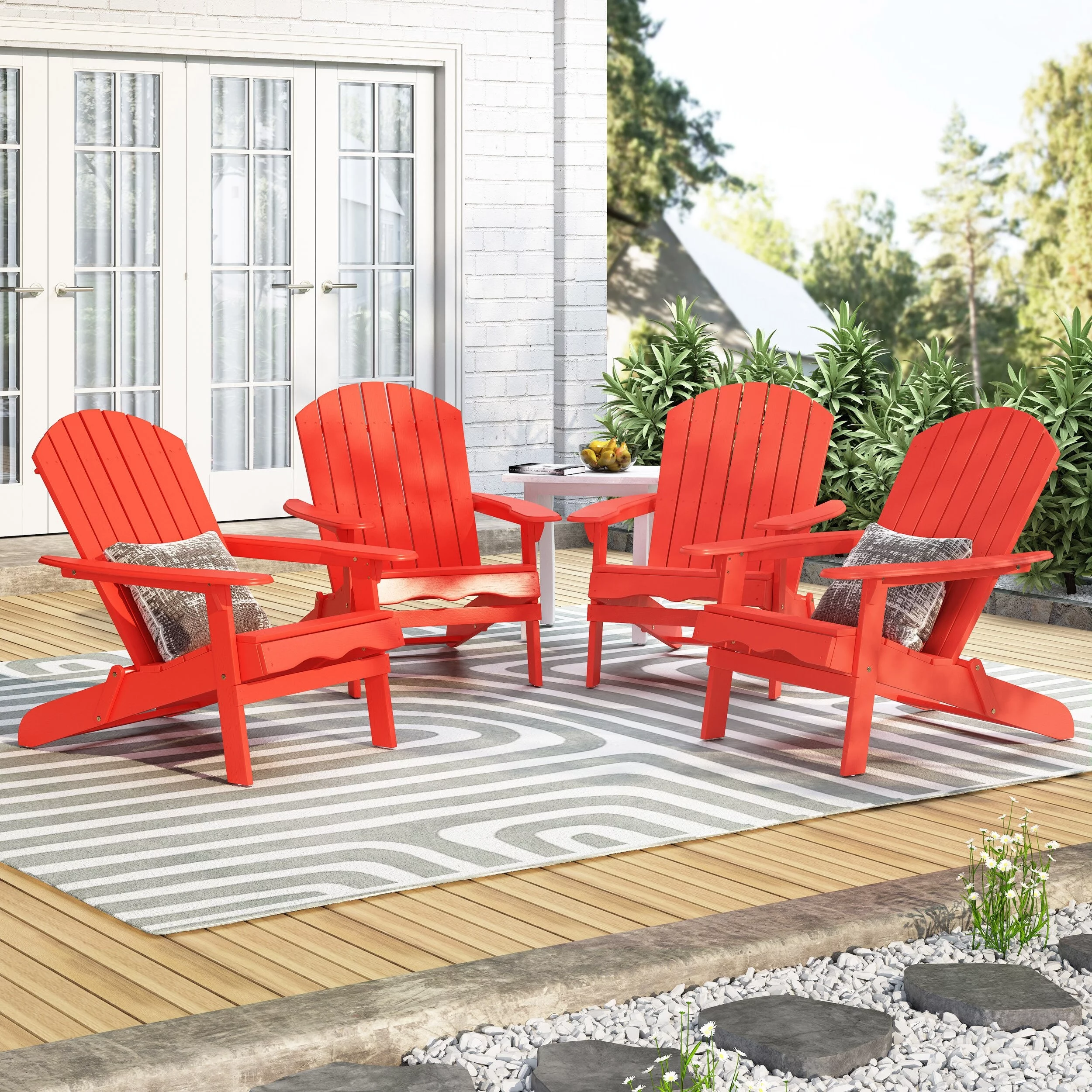 Christopher Knight Home Malibu Outdoor Acacia Wood Adirondack Chair (Set of 4) by  - 35.75