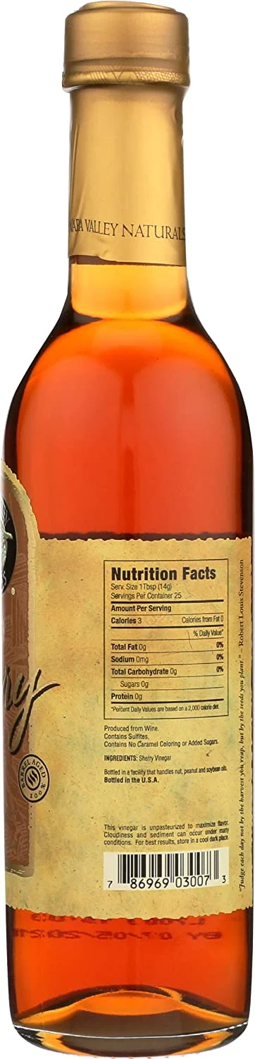 Napa Valley Naturals Sherry Reserve Vinegar White Oak Aged 15 Years 12.7 fl oz Pack of 4